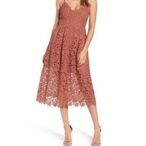 Astr Lace Midi Dress